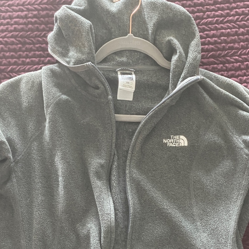 The North Face Charcoal Hooded Fleece Jacket